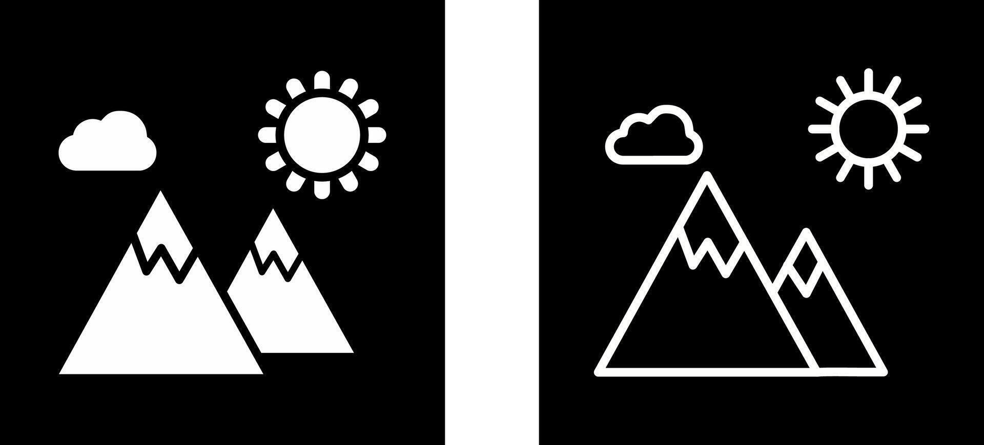 berg vector pictogram