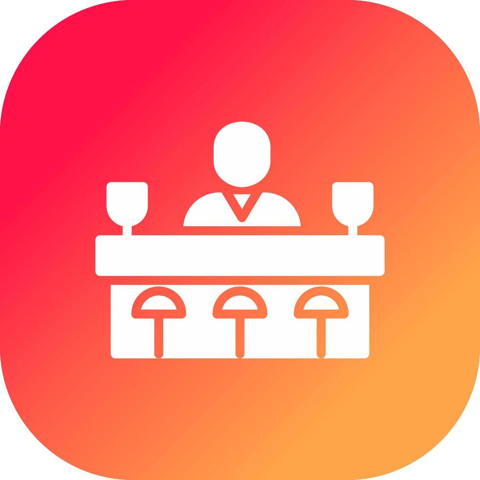 bar teller creatief icoon ontwerp vector