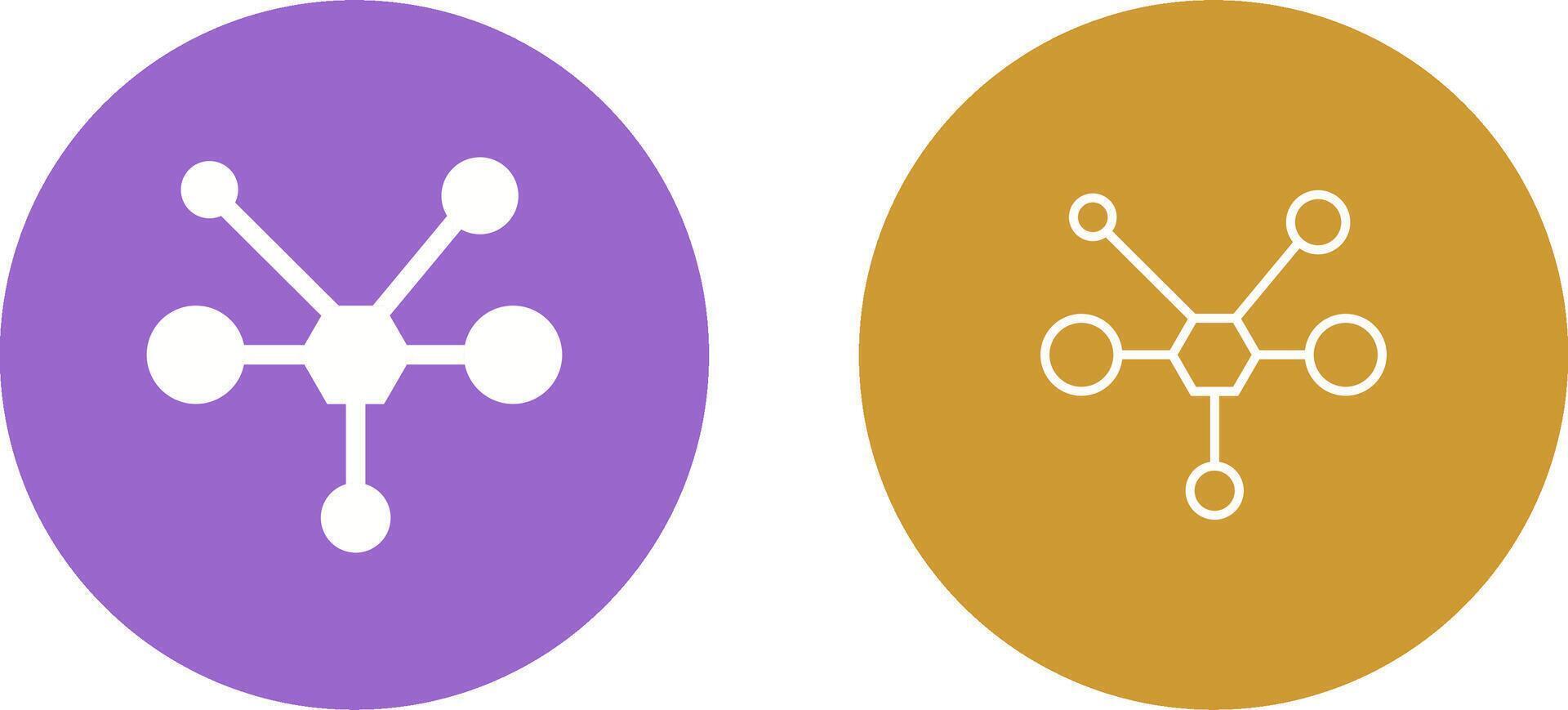 molecuul vector pictogram