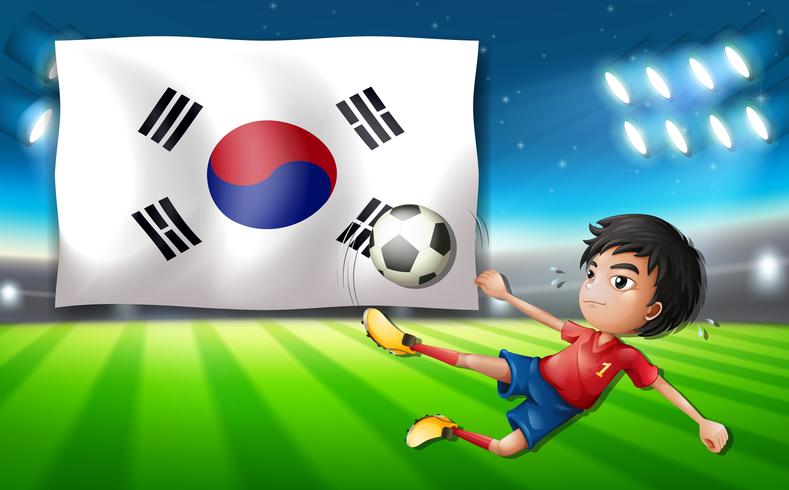 Voetbalspeler Zuid-Korea vector