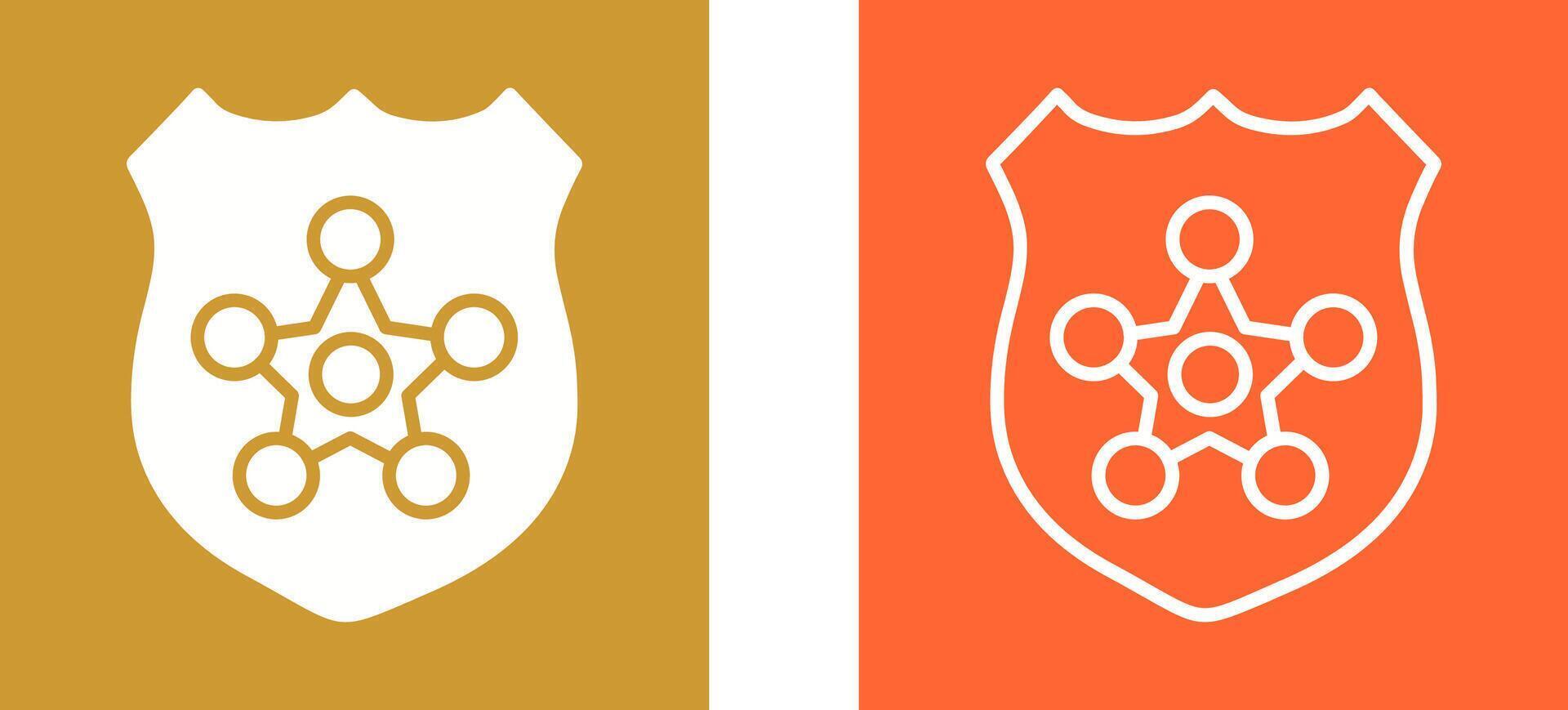 Politie insigne vector icoon