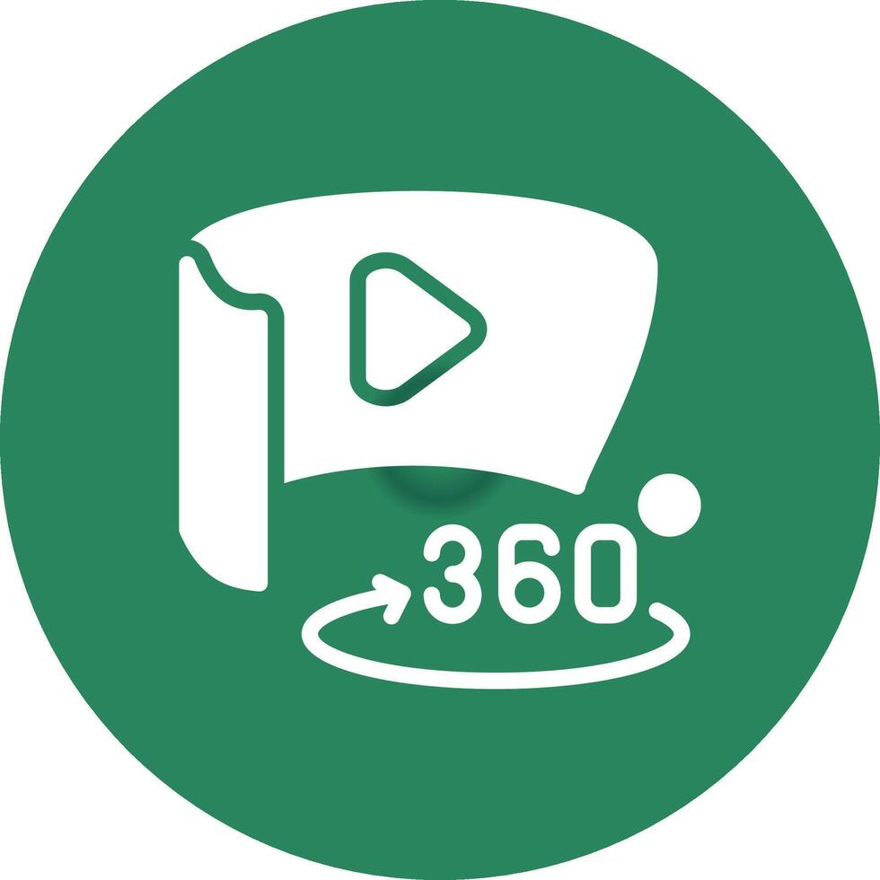 360 mate video creatief icoon ontwerp vector