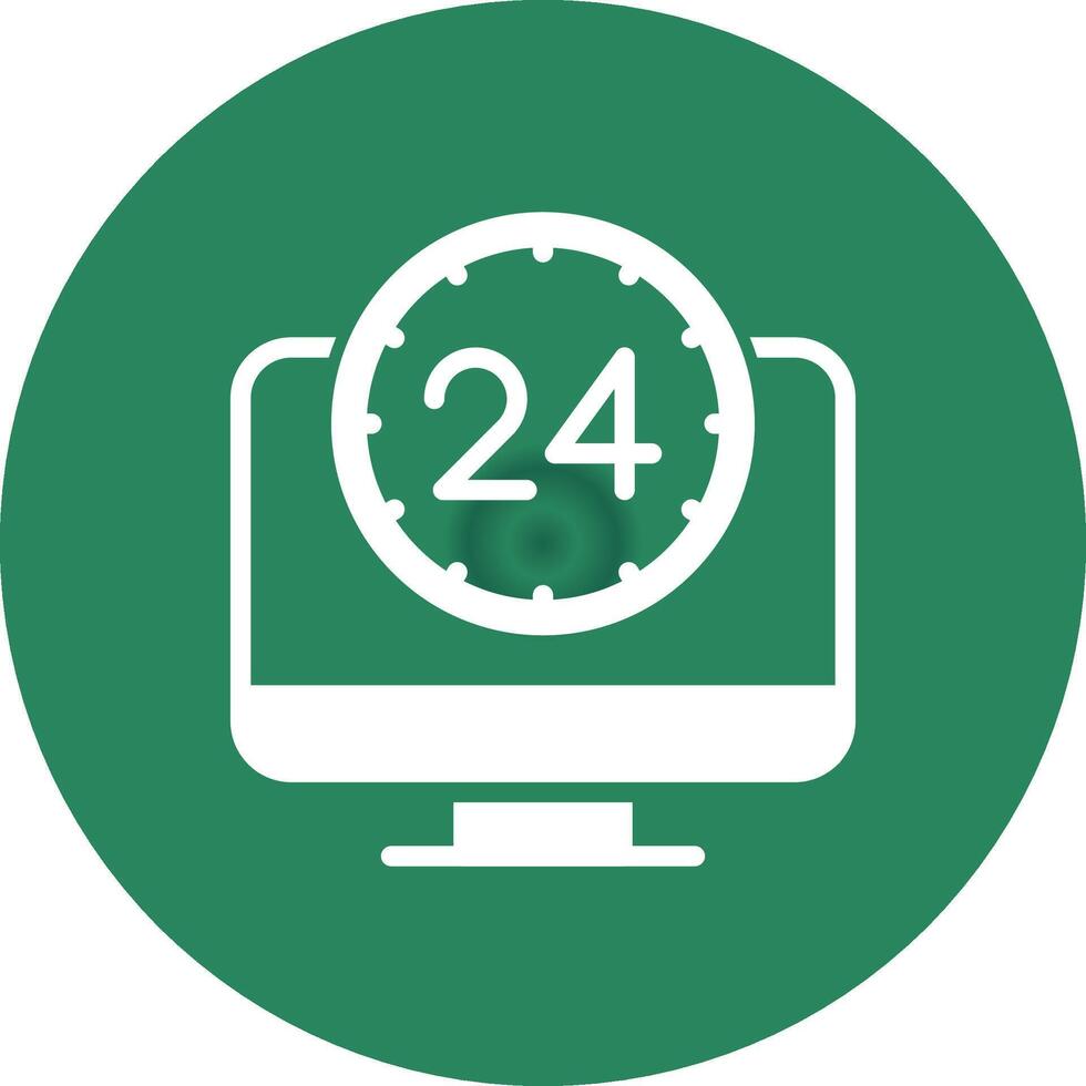 24 7 toezicht houden creatief icoon ontwerp vector