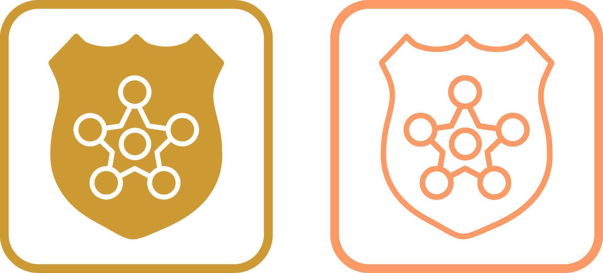 Politie insigne vector icoon