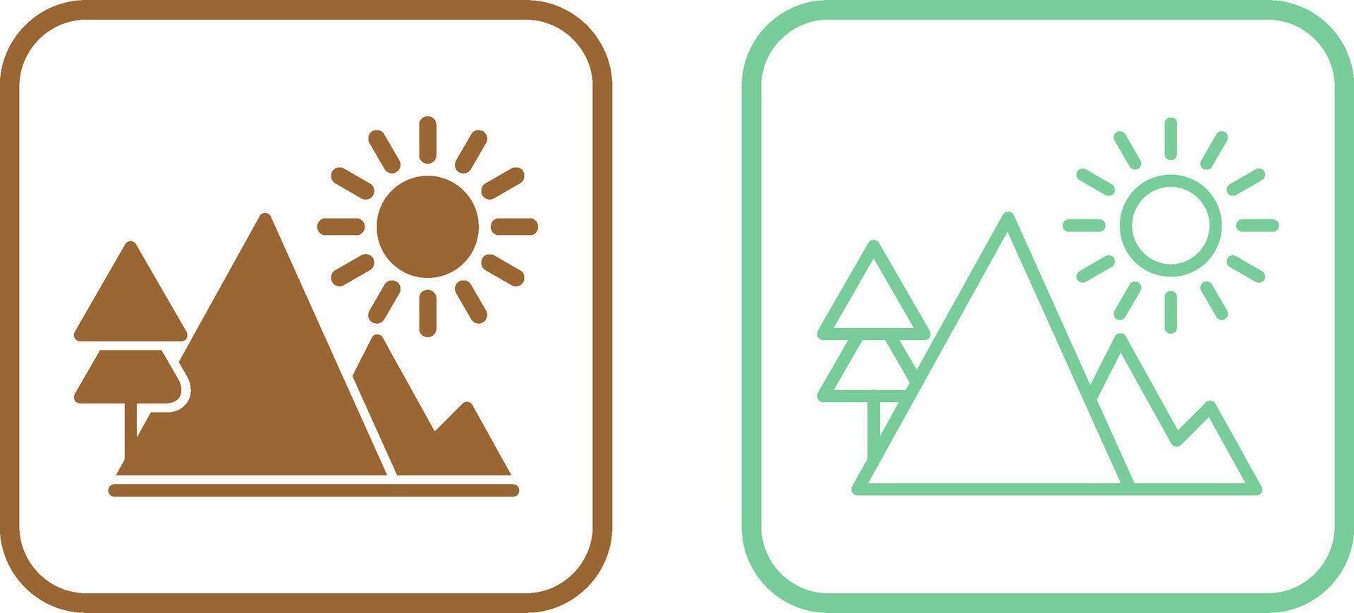 berg vector pictogram