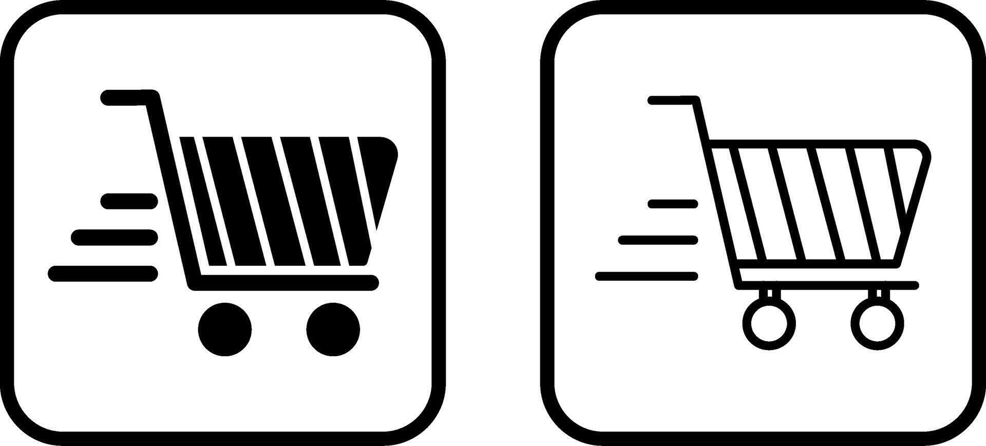 winkelwagen vector pictogram