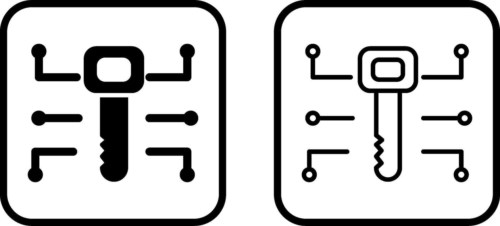 elektronisch sleutel vector icoon