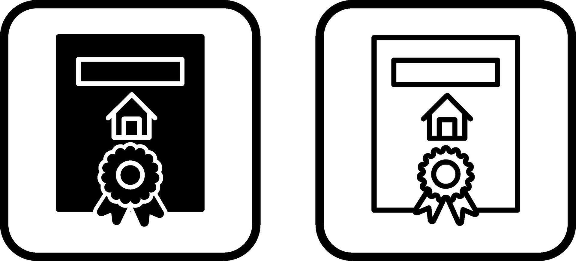 certificaat vector pictogram