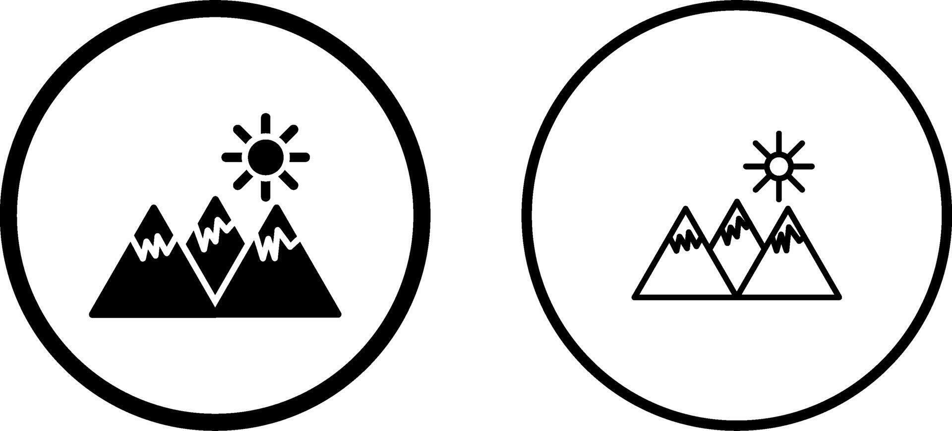 berg vector pictogram