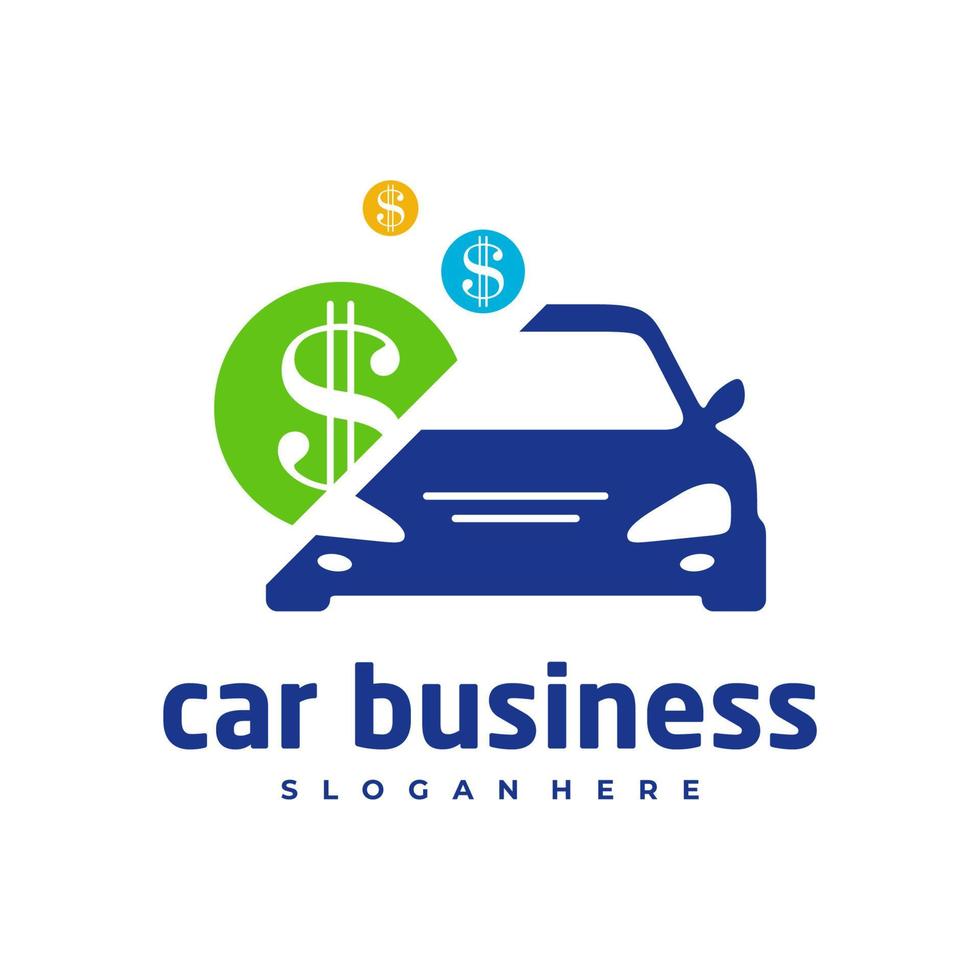 auto geld logo vector sjabloon, creatieve auto logo ontwerpconcepten