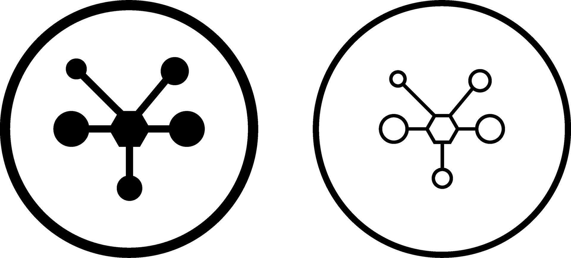 molecuul vector pictogram