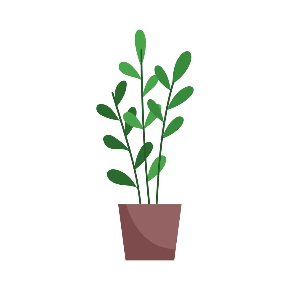 potplant decoratie geïsoleerd pictogram op witte achtergrond vector