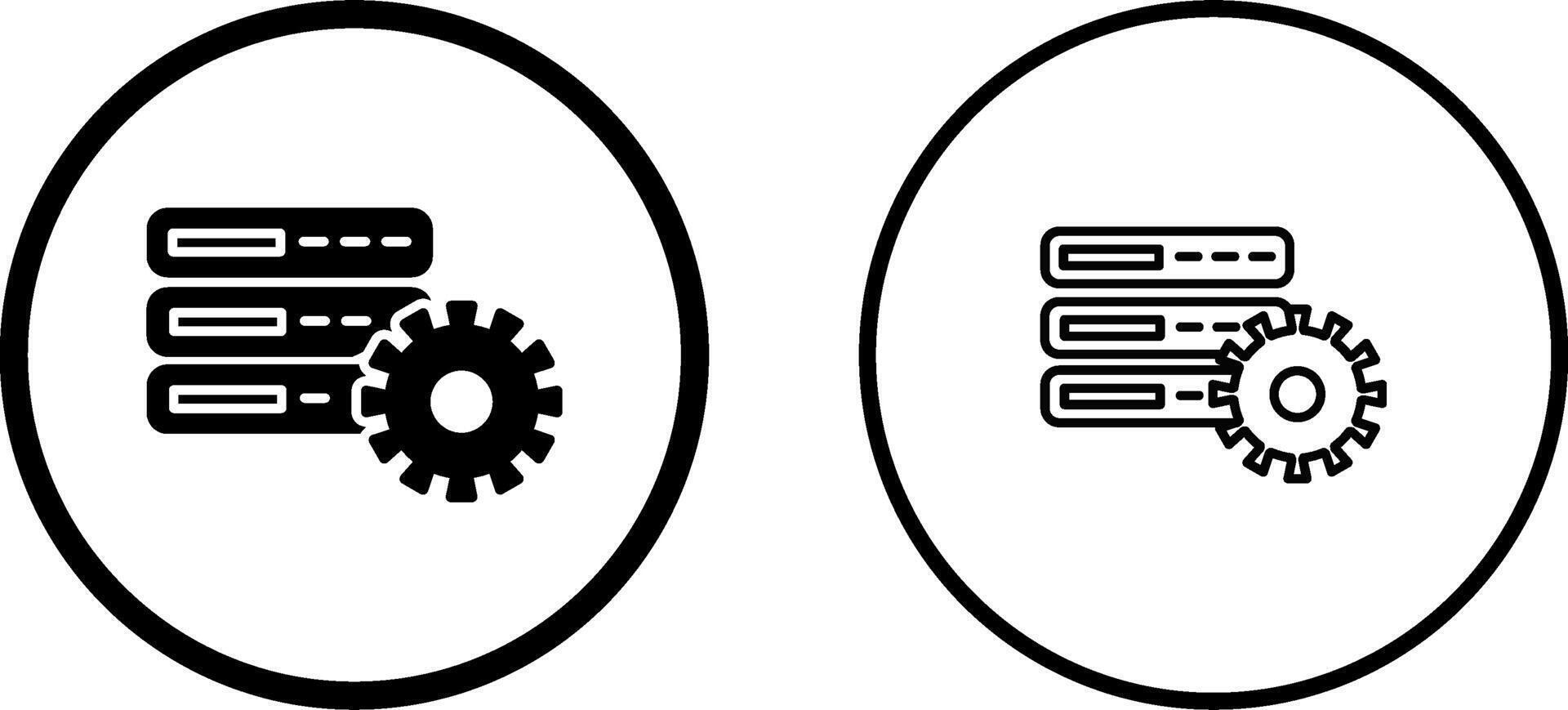 database instelling vector icoon