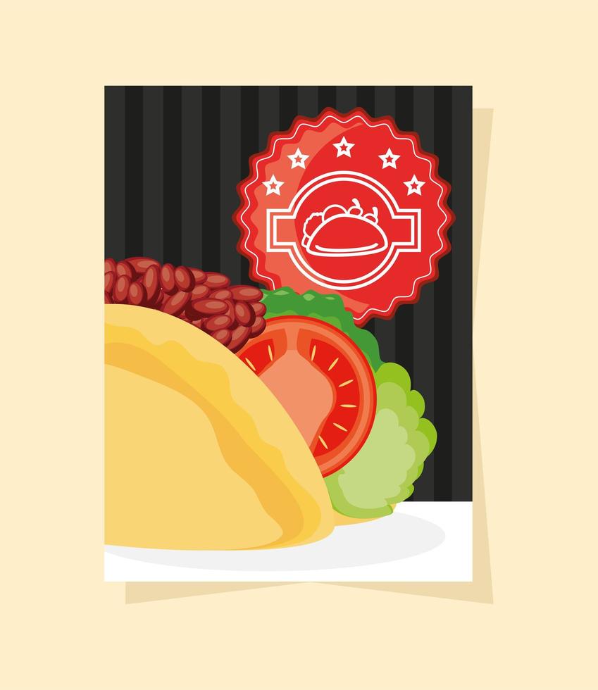 heerlijk taco fastfood vector