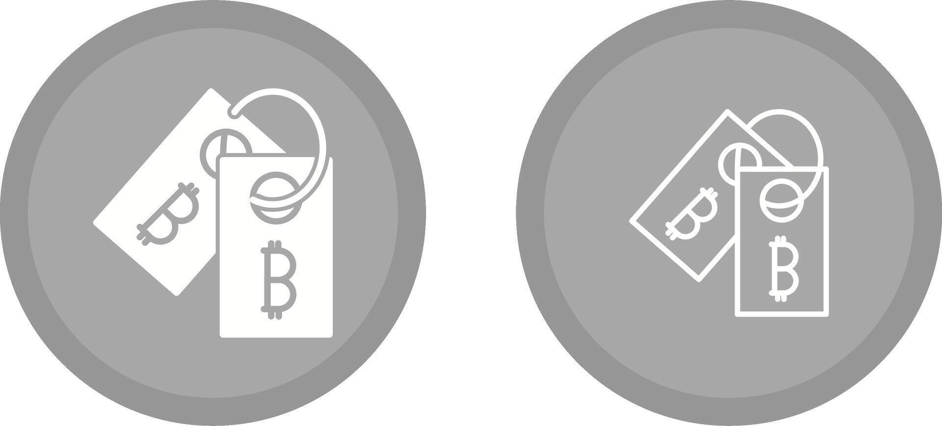 bitcoin etiket label vector icoon