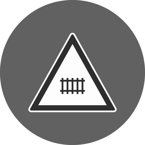 Vector kruising (met poort) Verkeersbordpictogram