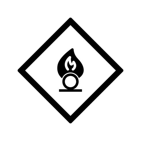Vector Oxiderende agent Road Sign-pictogram