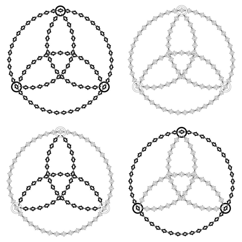 triqueta symbool gevormd met kettingen vector