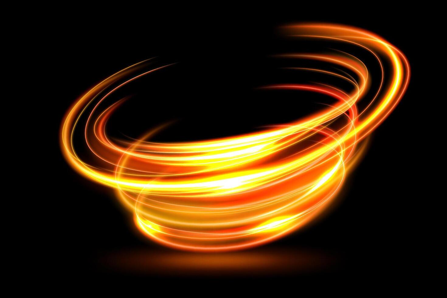 abstract ring licht effect geïsoleerd Aan donker achtergrond, vector illustratie
