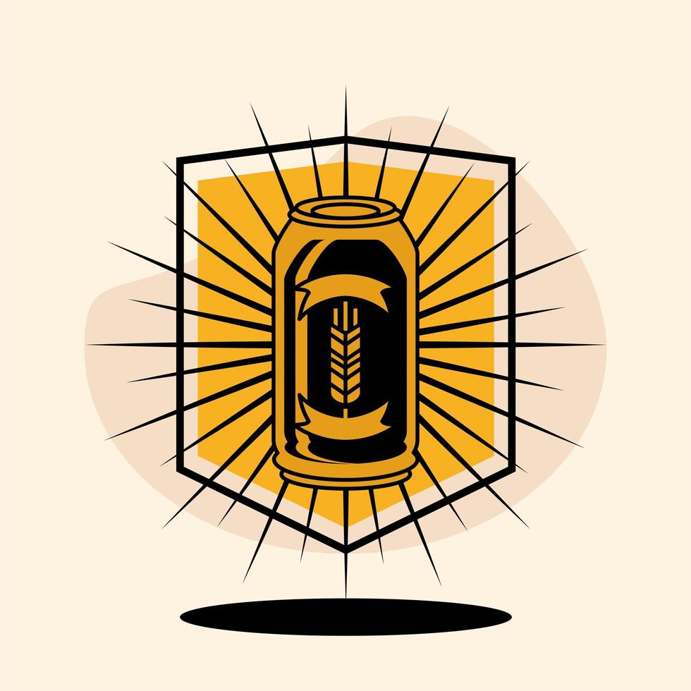 bier embleem vintage vector