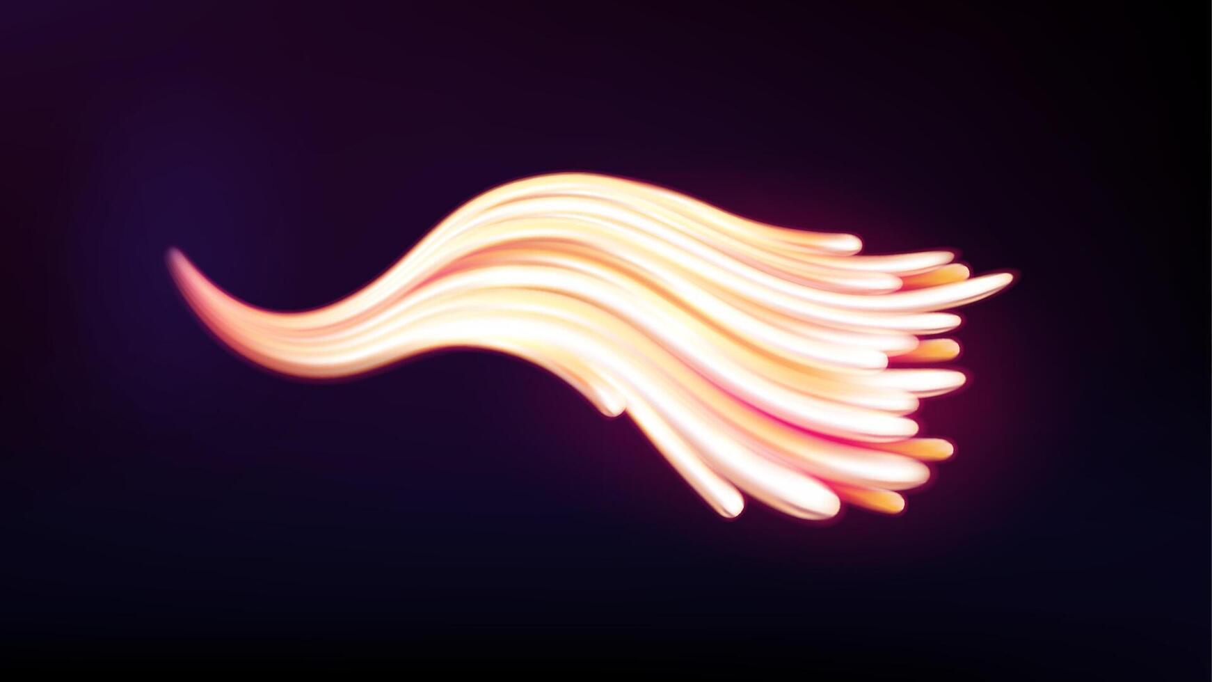 magie neon licht gebogen lijnen, abstract achtergrond, vector illustratie