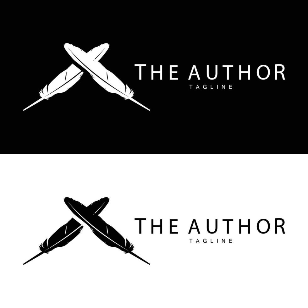 veer silhouet logo, auteur ontwerp luxe gemakkelijk elegant vector illustratie sjabloon