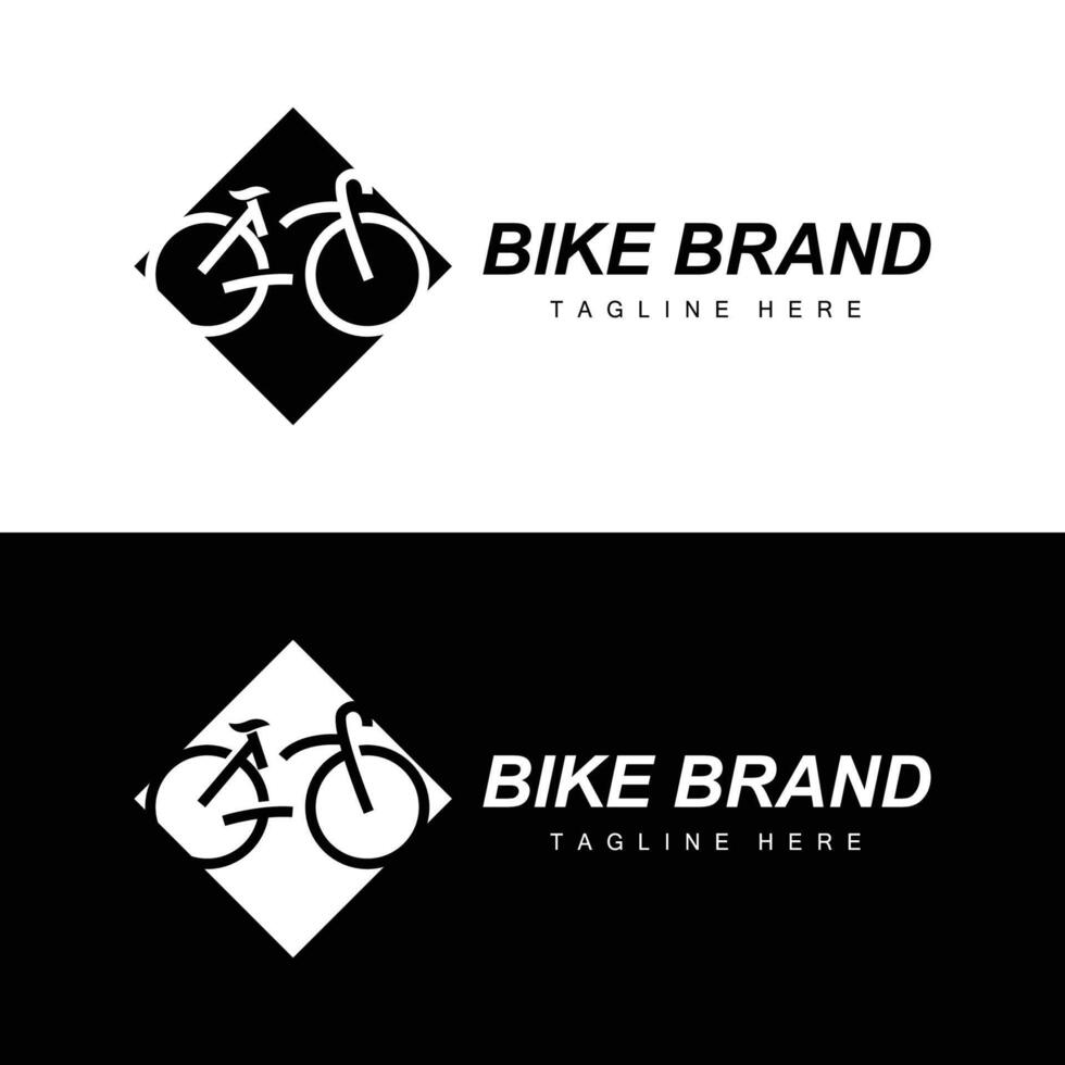 sport fiets logo ontwerp gemakkelijk voertuig fiets silhouet icoon vector