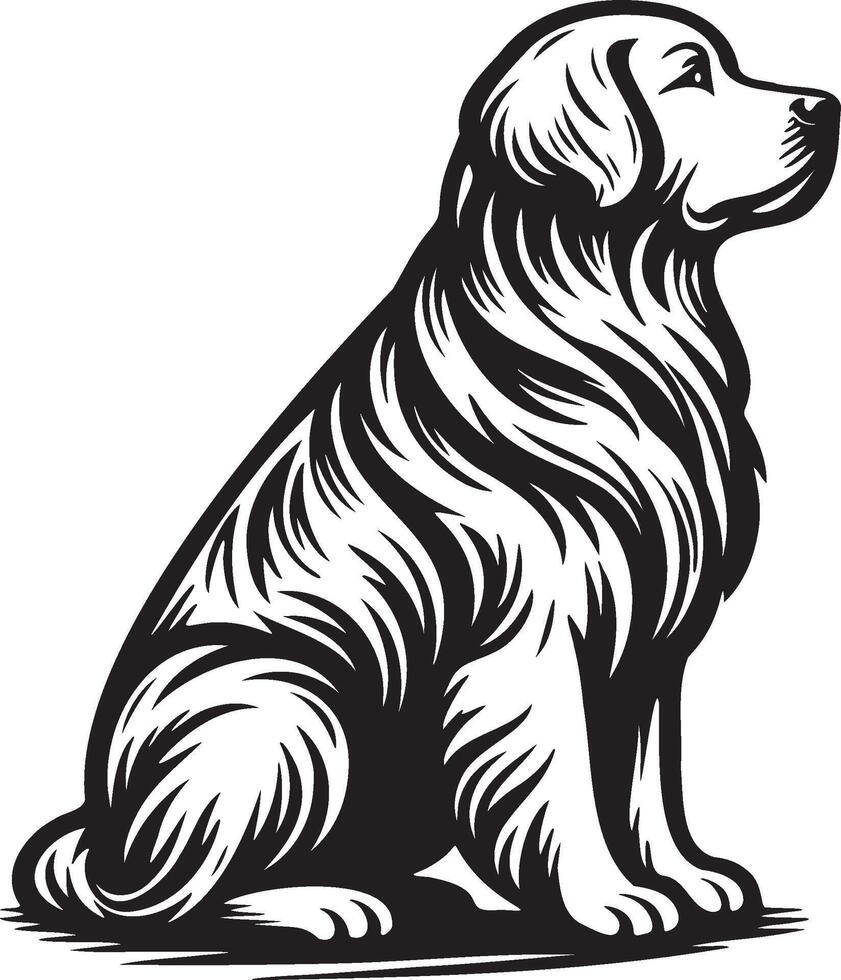 gouden retriever hond illustratie. vector