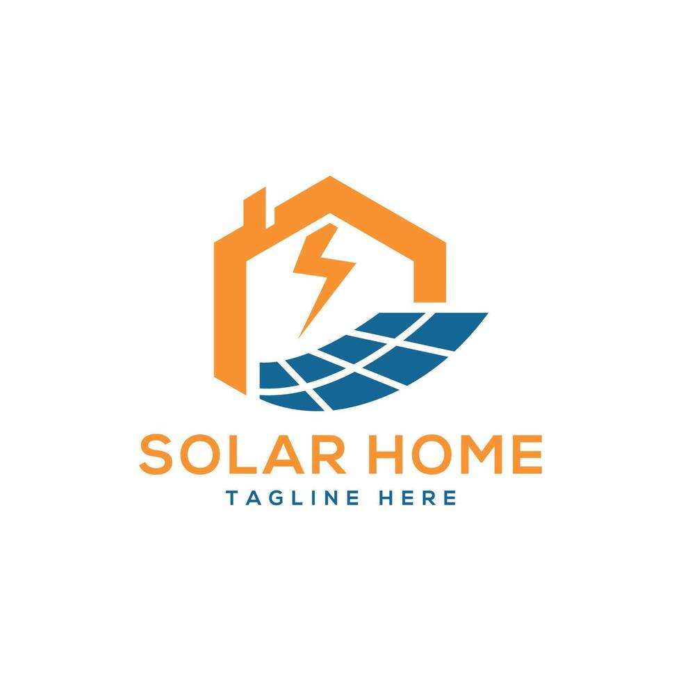 zonne- huis logo ontwerp creatief modern vector sjabloon