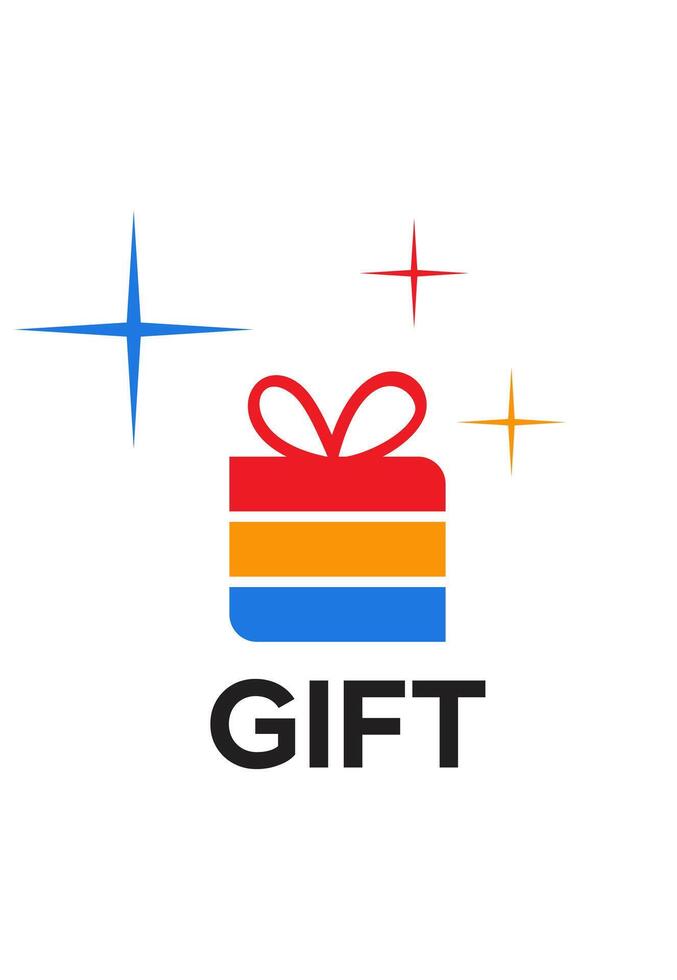 geschenk idee vector logo ontwerp gemakkelijk