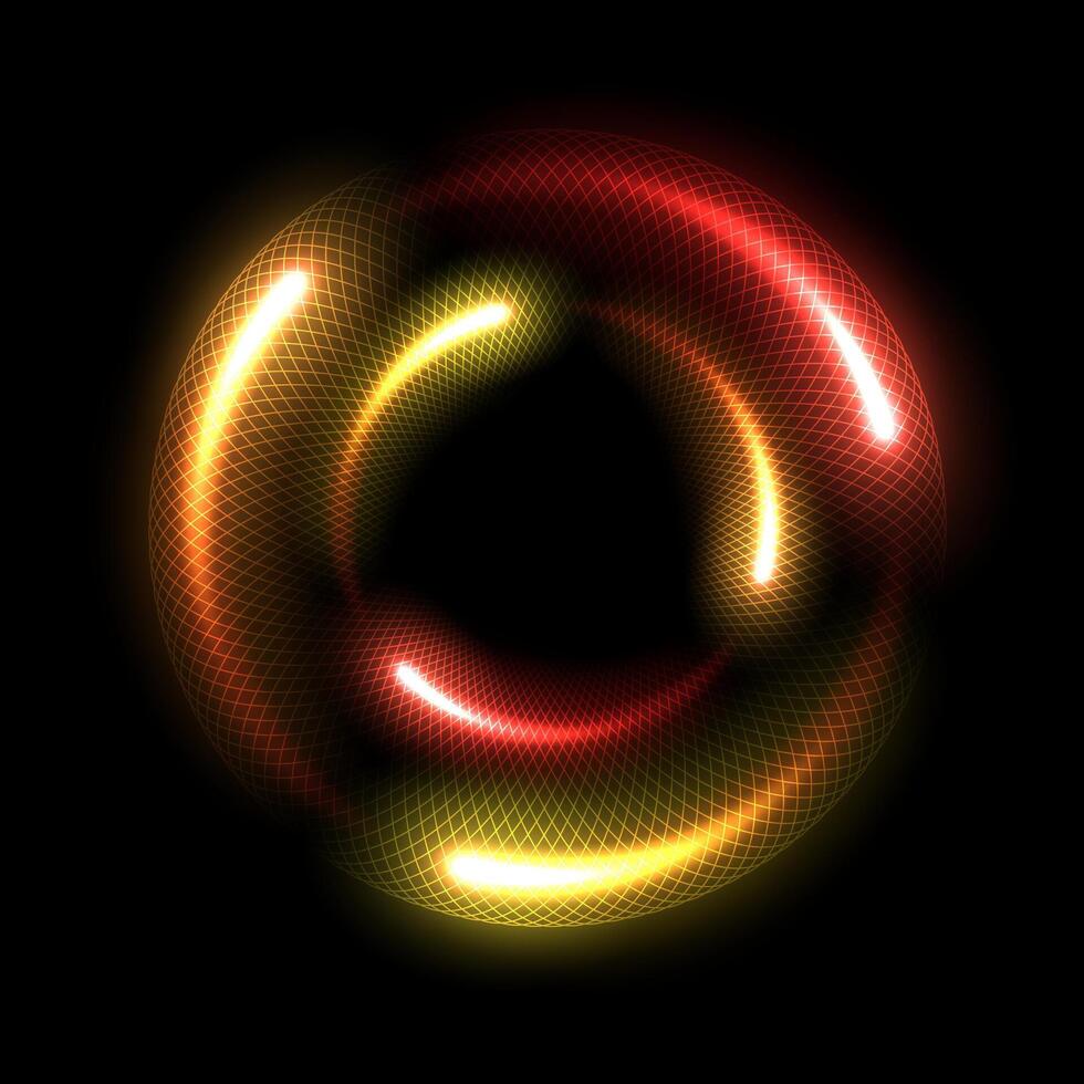 abstract veelkleurig ring lijn van licht achtergrond breedbeeld, vector illustratie