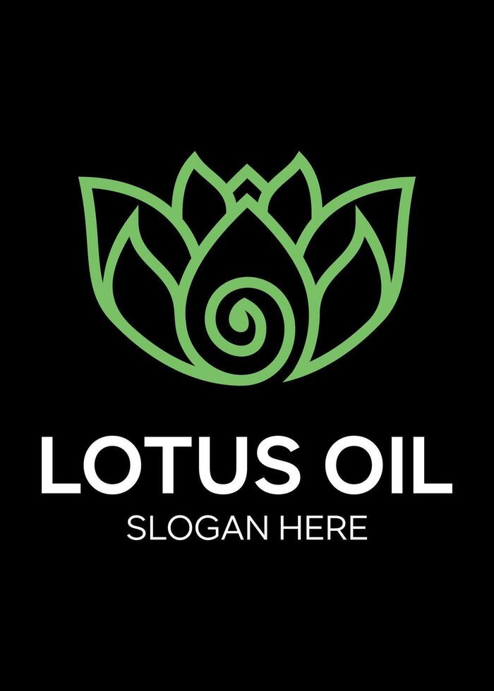 lotus olie idee vector logo ontwerp