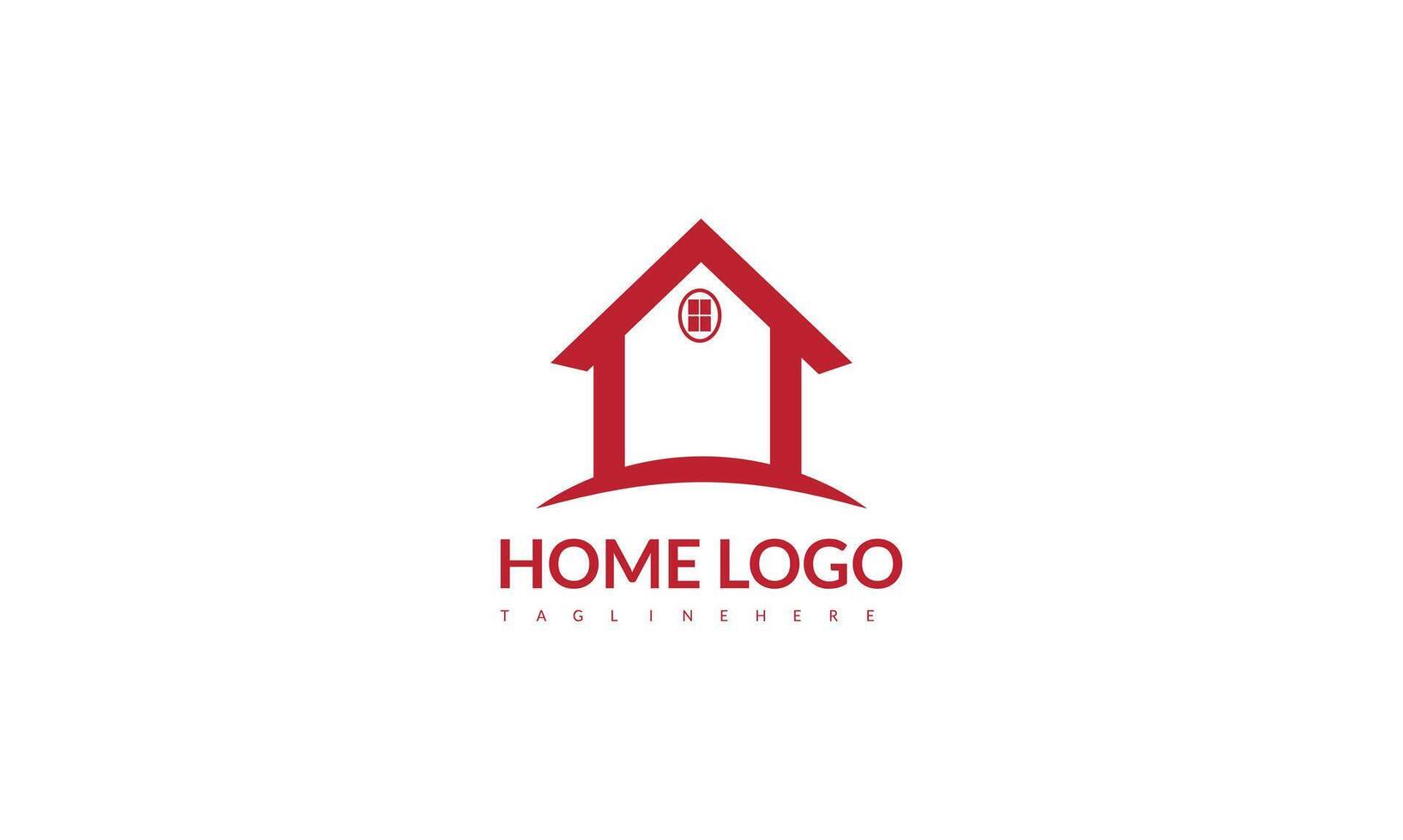 creatief huis slim logo detaillering met schoon achtergrond vector