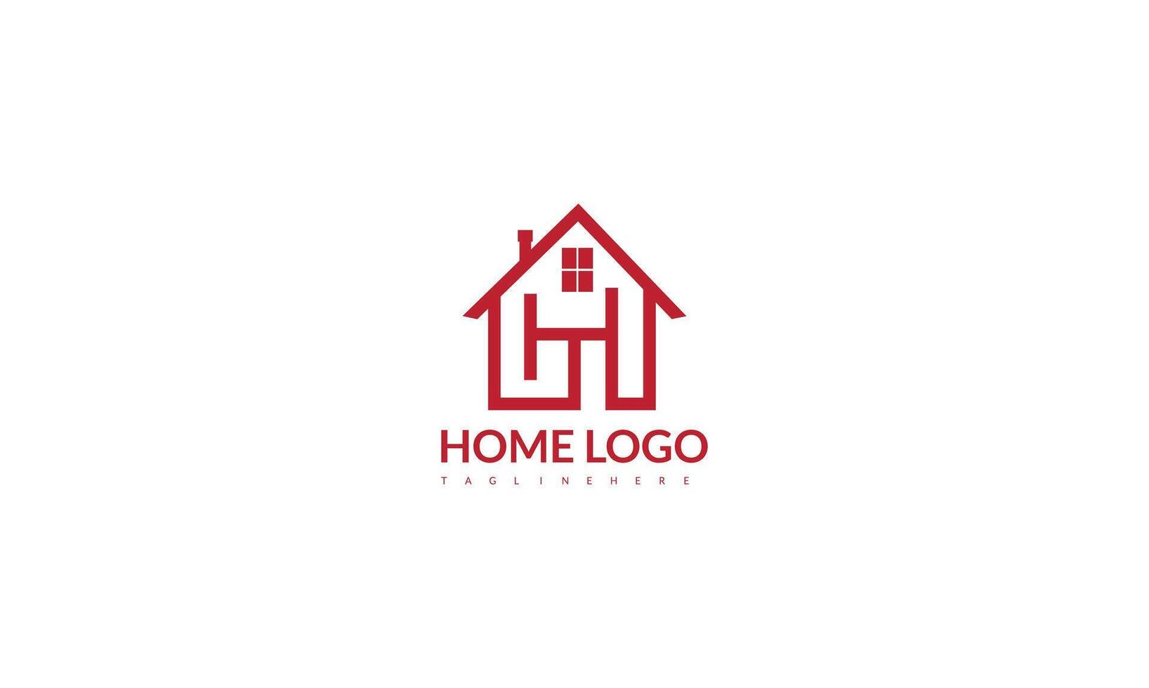 creatief huis slim logo detaillering met schoon achtergrond vector