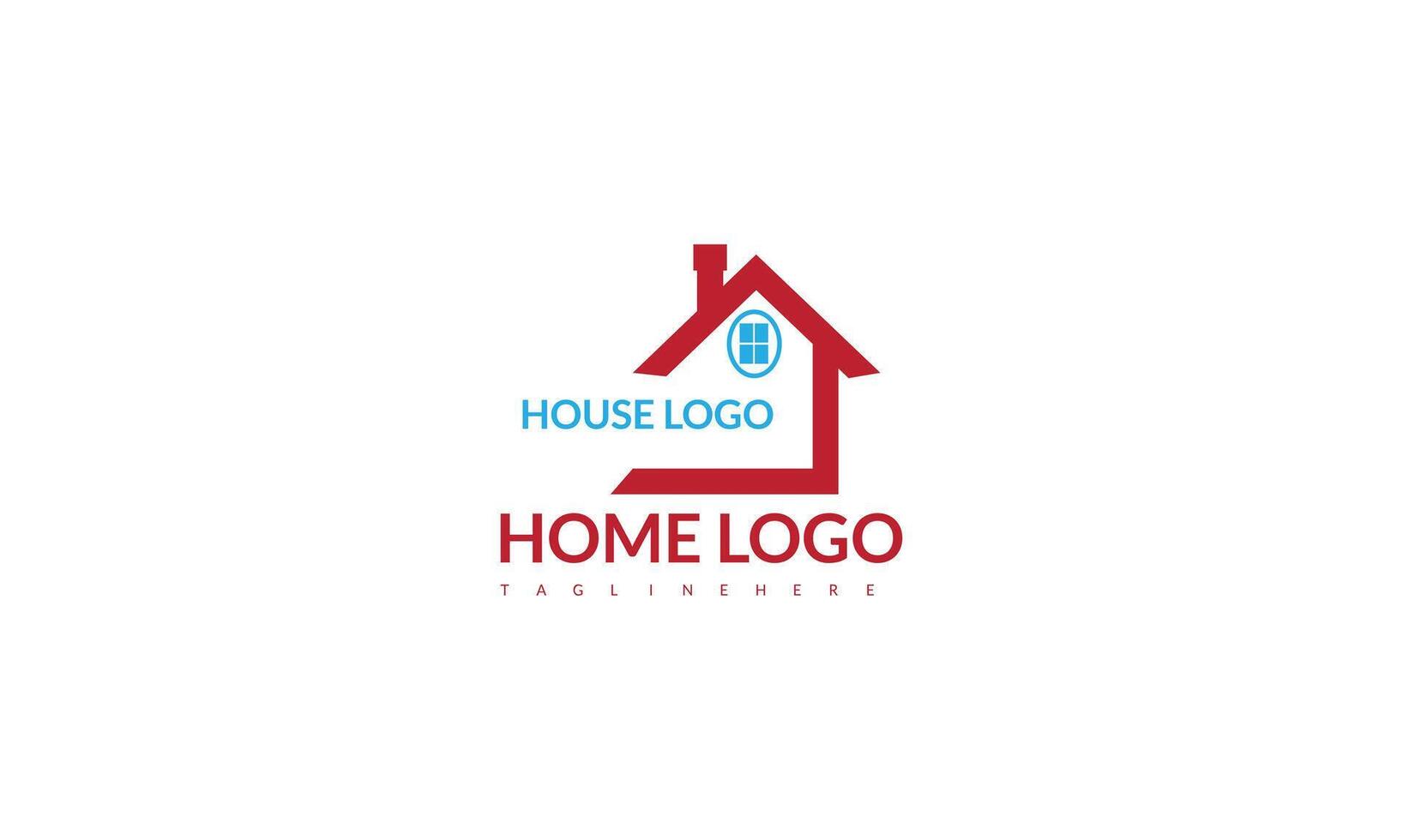 creatief huis slim logo detaillering met schoon achtergrond vector