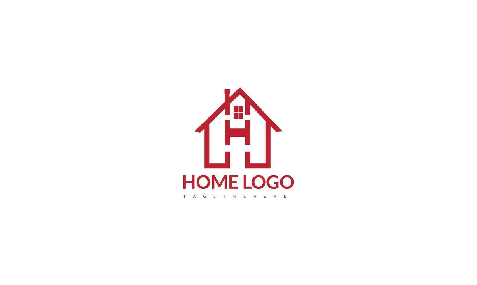 creatief huis slim logo detaillering met schoon achtergrond vector