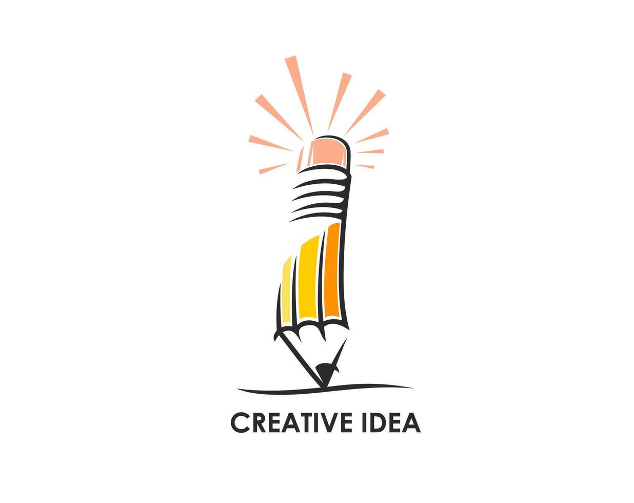 creatief idee potlood icoon, onderwijs en ontwerp vector