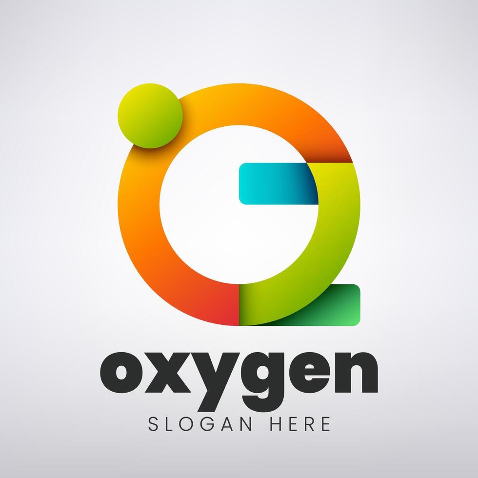 zuurstof blad logo ontwerp, creatief eco bedrijf, vector illustratie