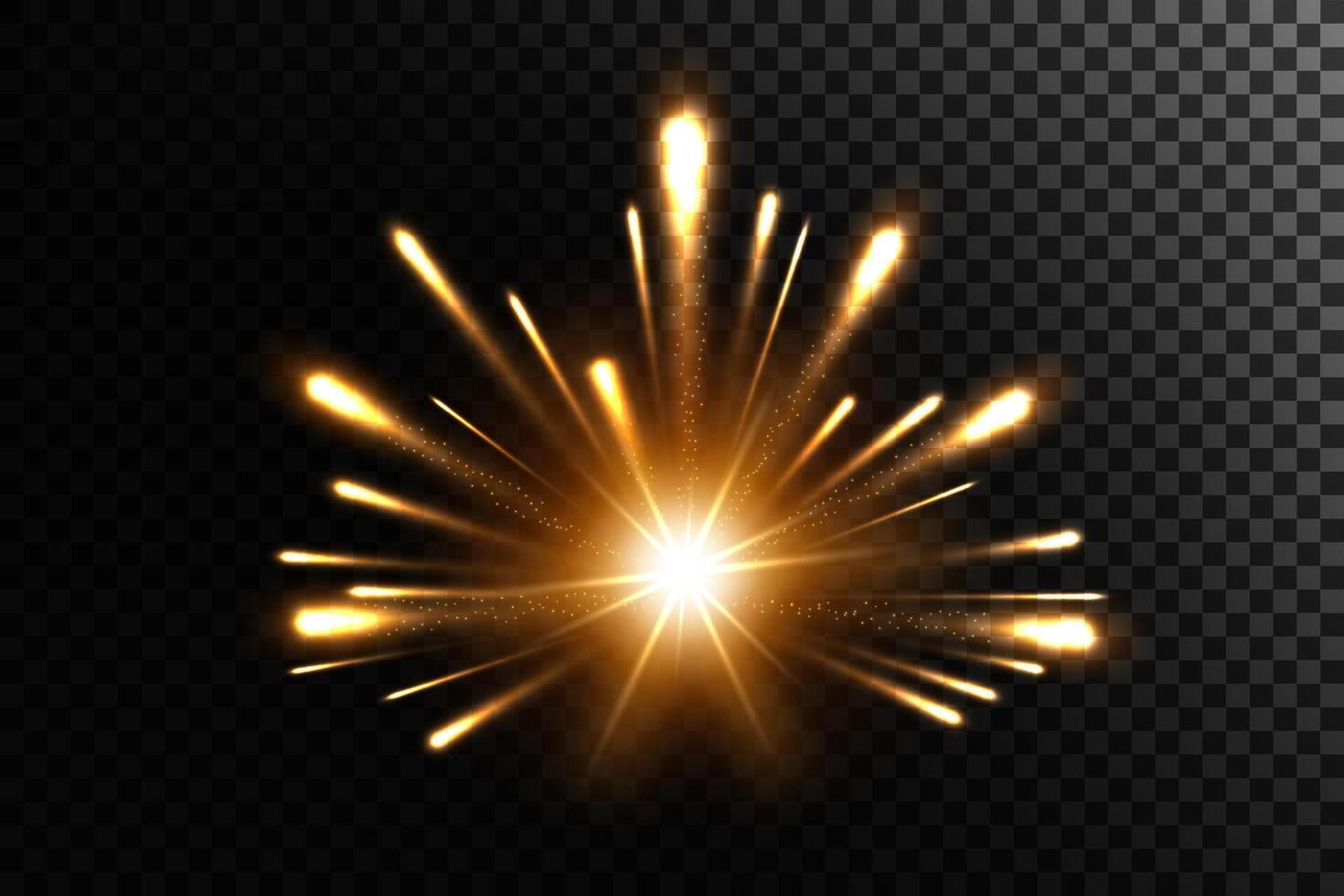 brand stralen met deeltje explosie, vector illustratie