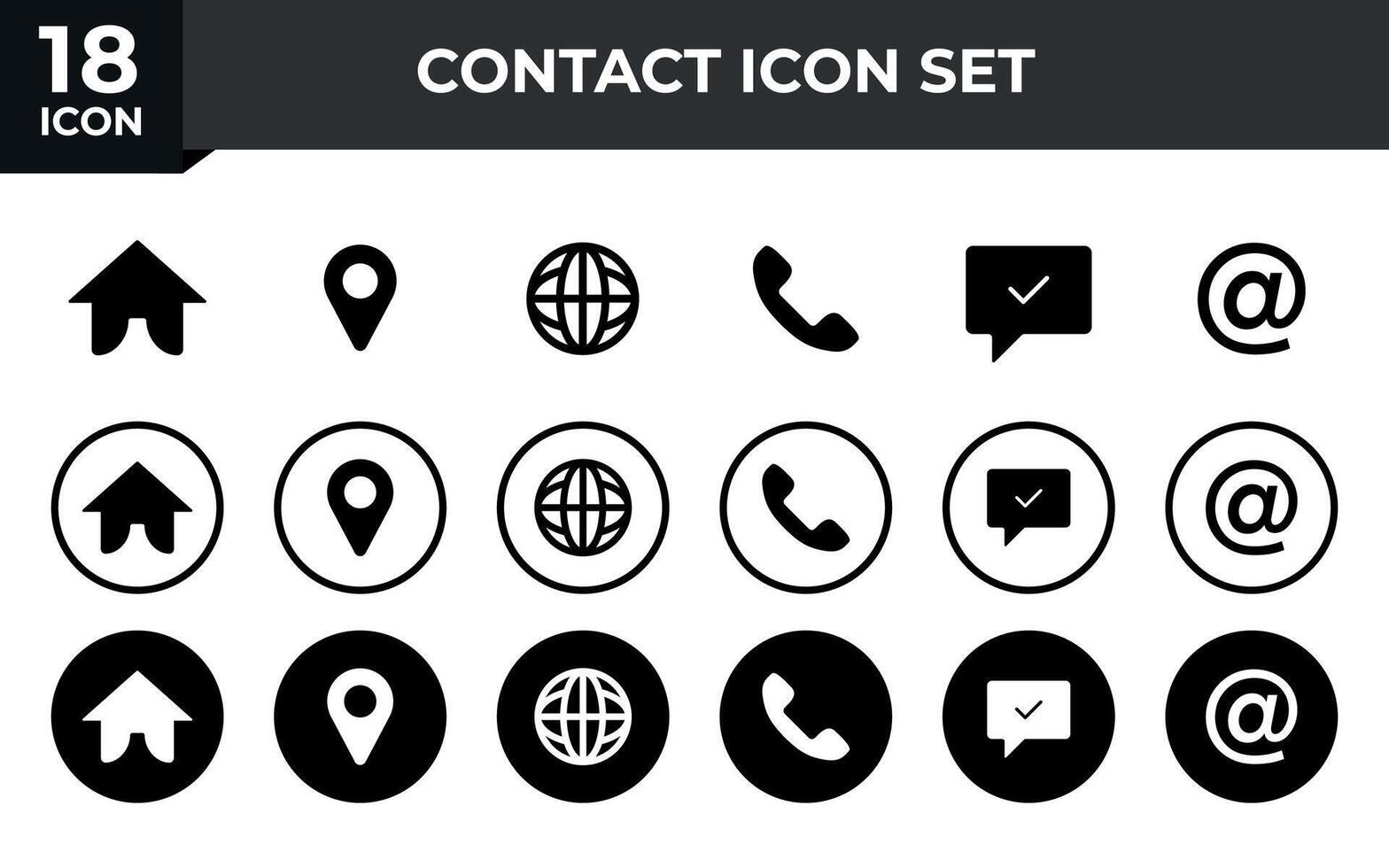 web icoon set. bedrijf kaart contact informatie icoon. contact ons icoon reeks vector