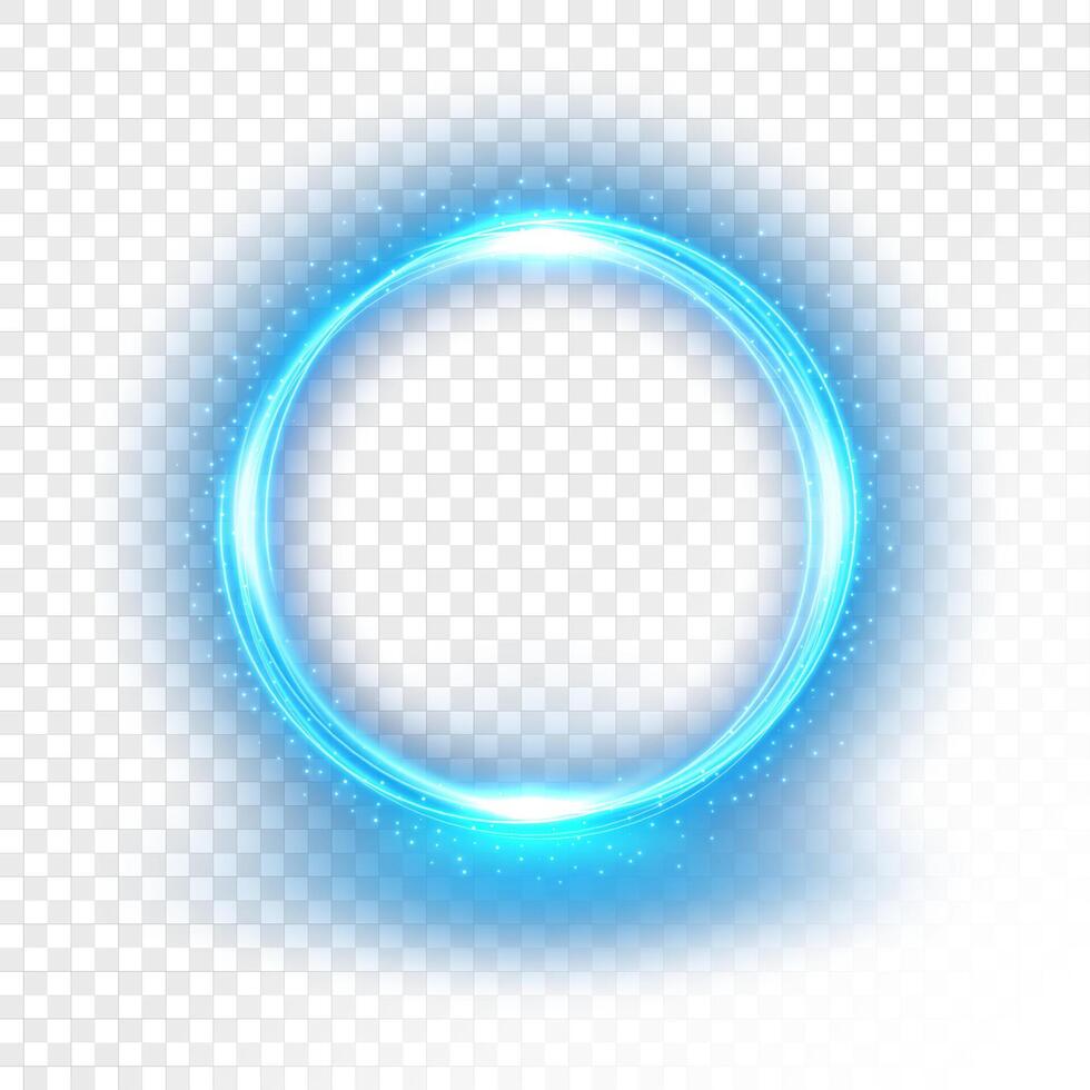 abstract blauw ring van licht Aan een helder achtergrond, geïsoleerd en gemakkelijk naar Bewerk, vector illustratie