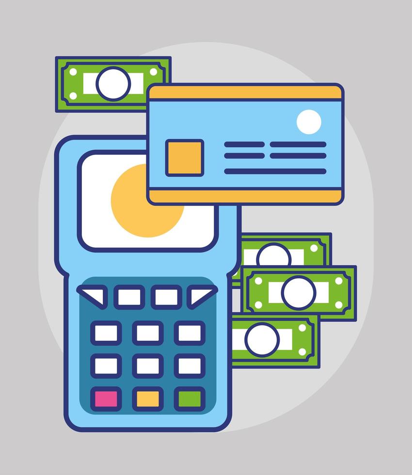 creditcard betaalautomaat vector