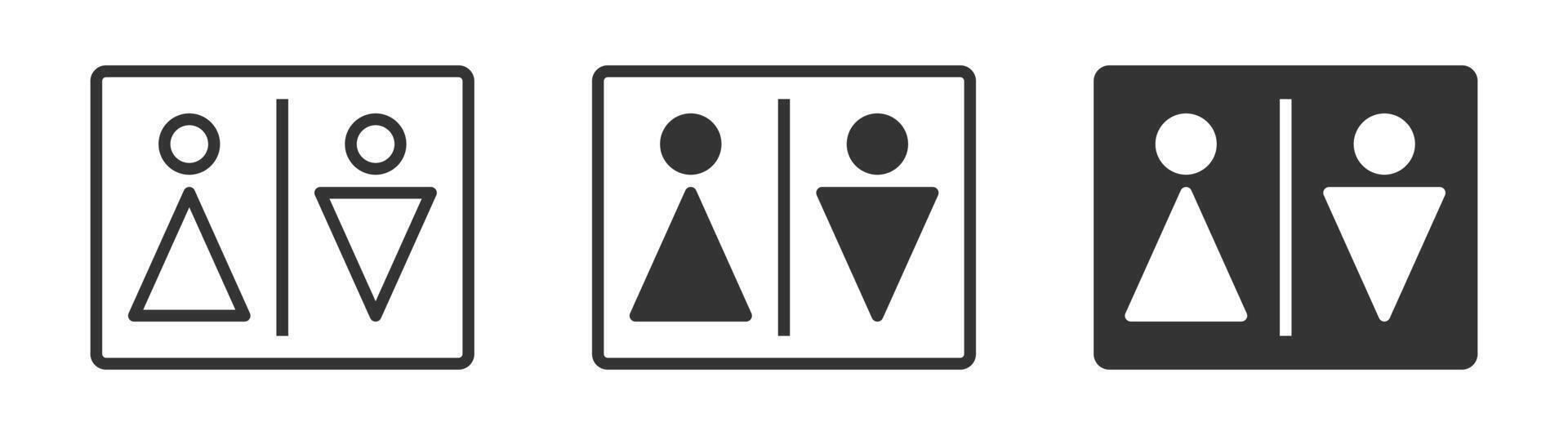 Mens en vrouw toilet icoon. vector illustratie.