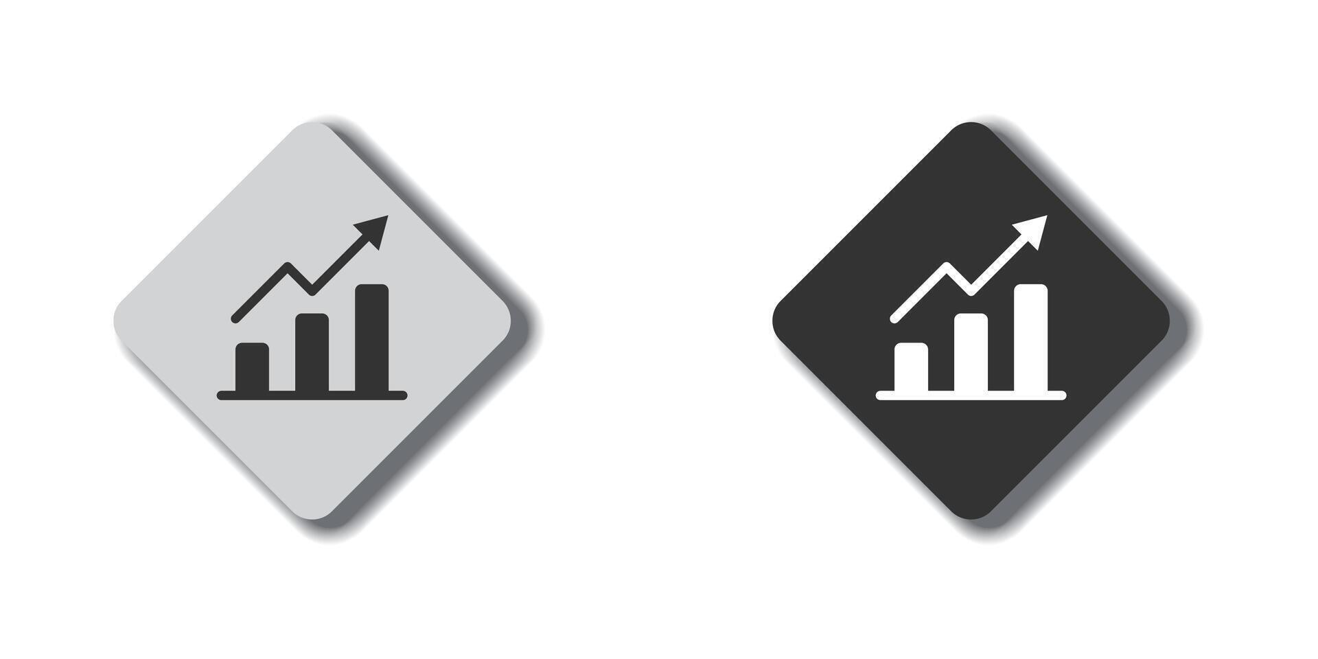 groeit diagram icoon. bar tabel symbool. vector illustratie.