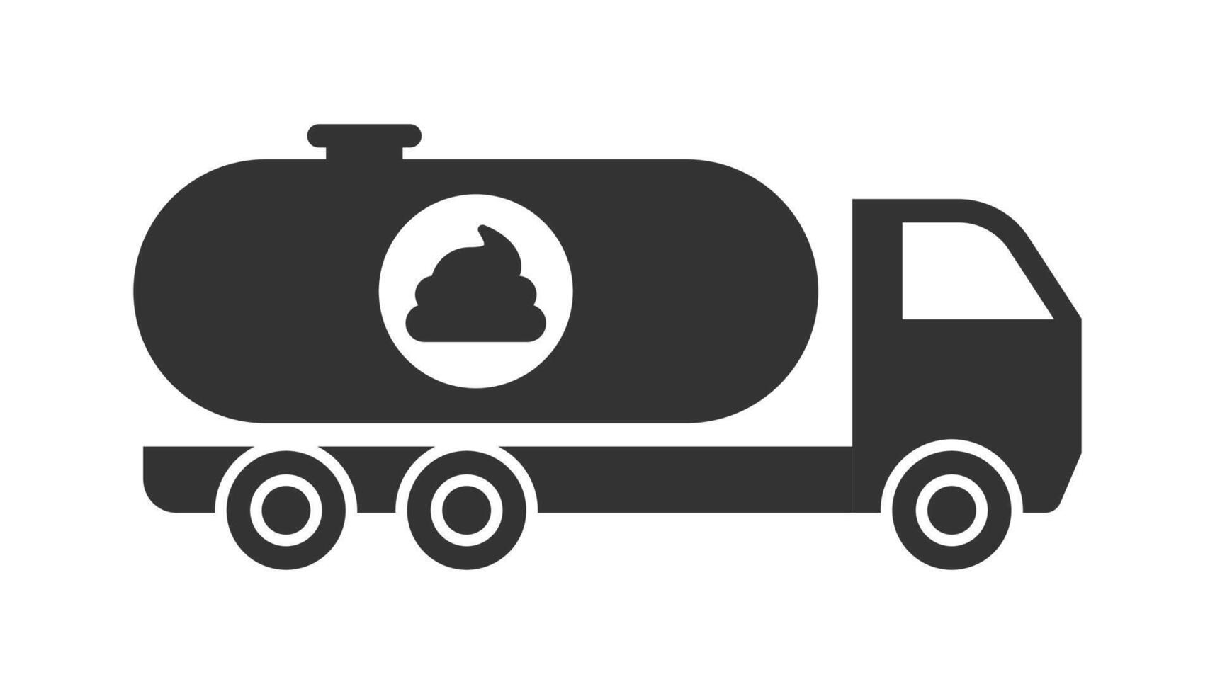 tanker vrachtauto met ontlasting logo. vacuüm vrachtauto icoon. vector illustratie.