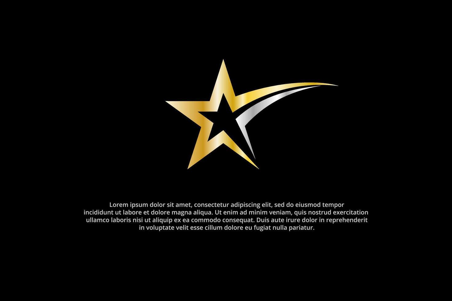 goud sterren in de nacht lucht logo vector