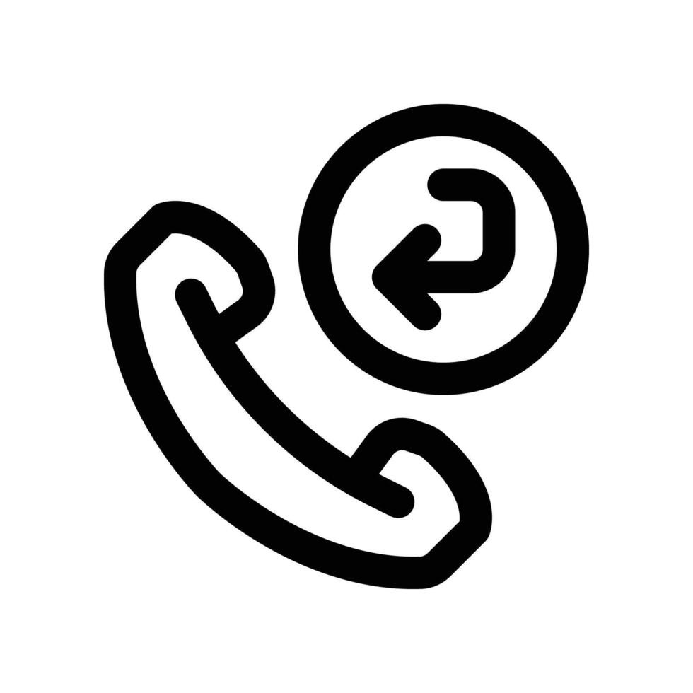 telefoontje terug icoon. vector lijn icoon voor uw website, mobiel, presentatie, en logo ontwerp.