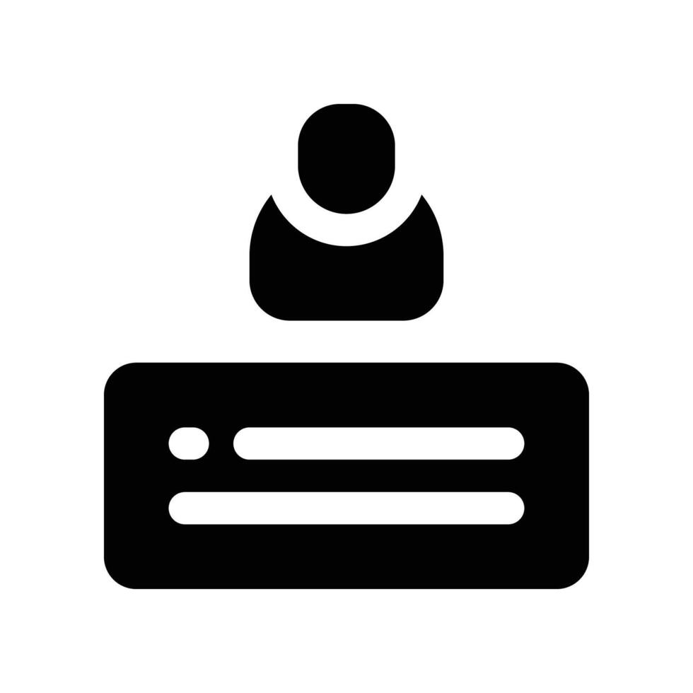 profiel icoon. vector glyph icoon voor uw website, mobiel, presentatie, en logo ontwerp.