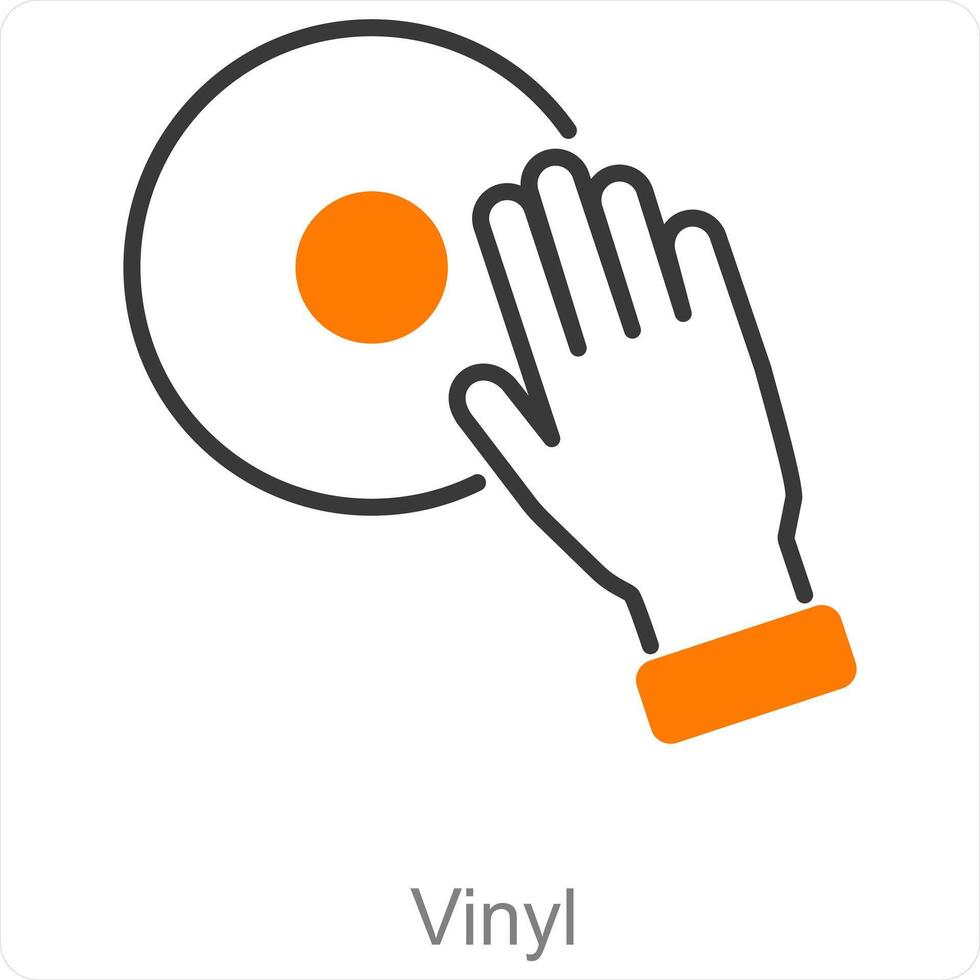 vinyl en muziek- icoon concept vector