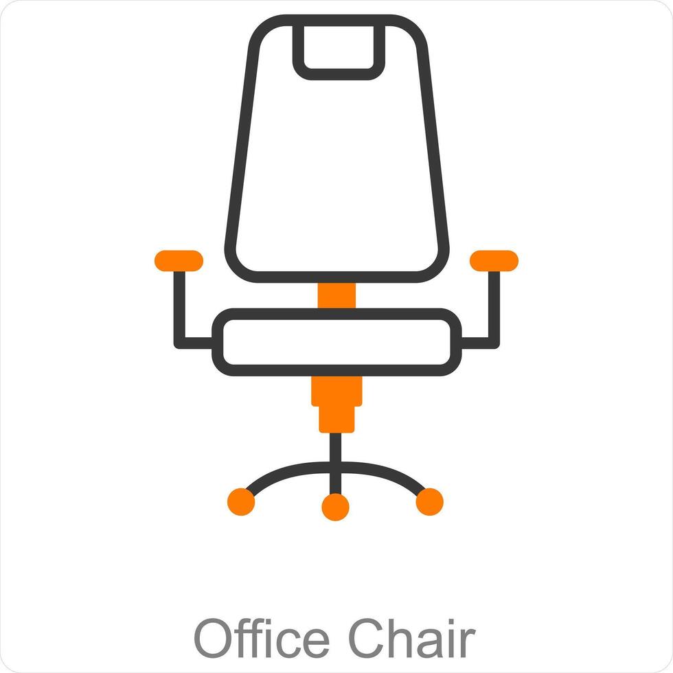 kantoor stoel en comfort icoon concept vector